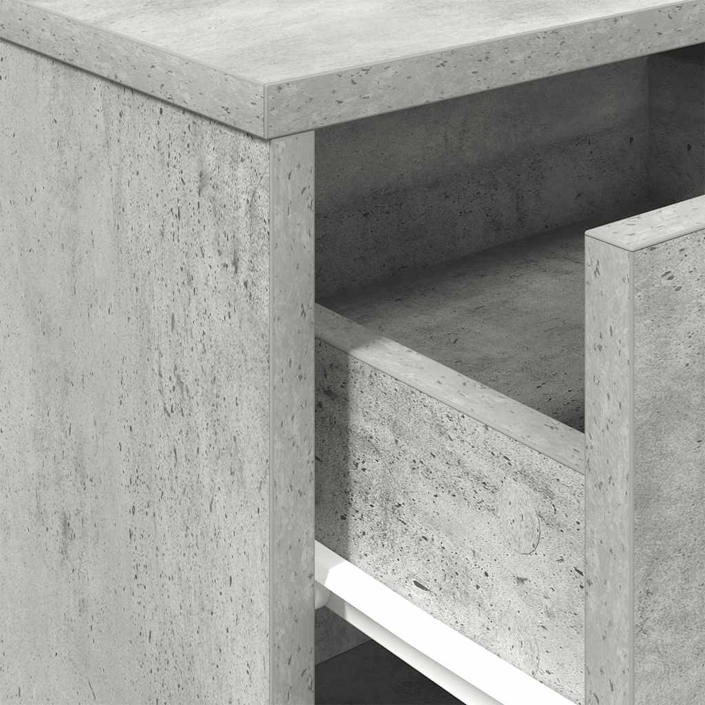 Bedside Cabinets 2 pcs with Drawer Concrete Grey 40x34x50 cm
